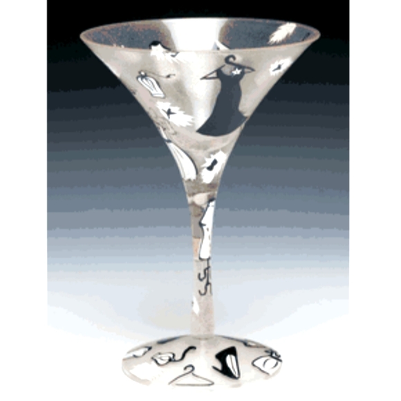 Lolita Other - Lolita Glamour - Tini Hand Painted Martini Glass NIB